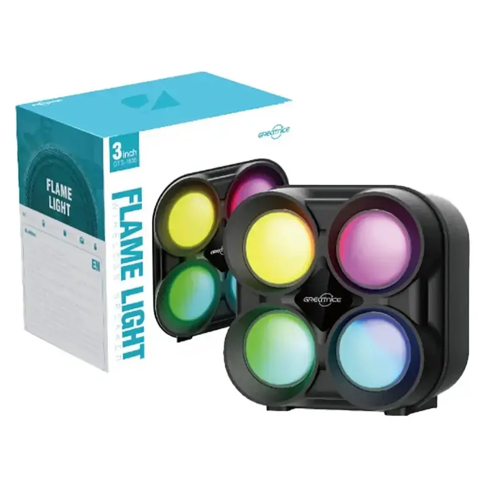 MINI PARLANTE MULTICOLOR FLAME LIGHT GTS-1835- POR MAYOR 2
