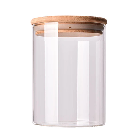 VASO VIDRIO TAPA BAMBU- POR MAYOR