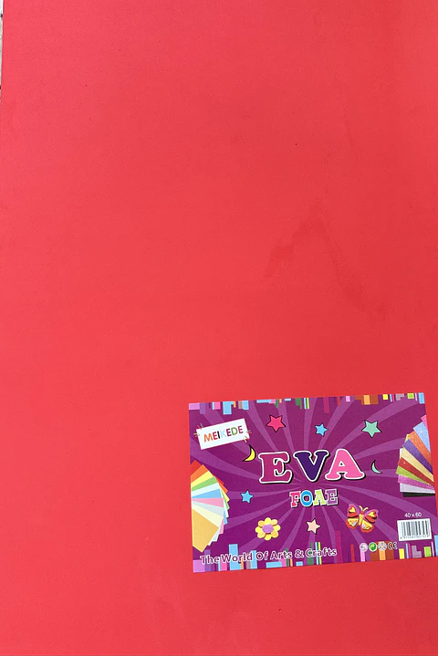 GOMA EVA COLOR ROJO 60x40CM- POR MAYOR