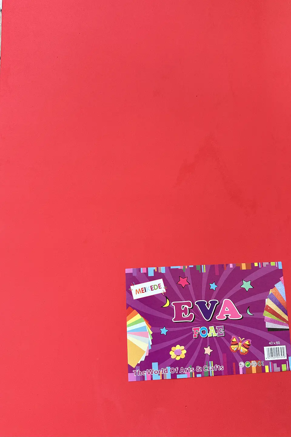 GOMA EVA COLOR ROJO 60x40CM- POR MAYOR 1