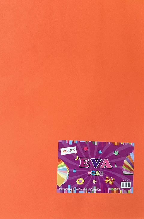 GOMA EVA COLOR NARANJA 60x40CM- POR MAYOR