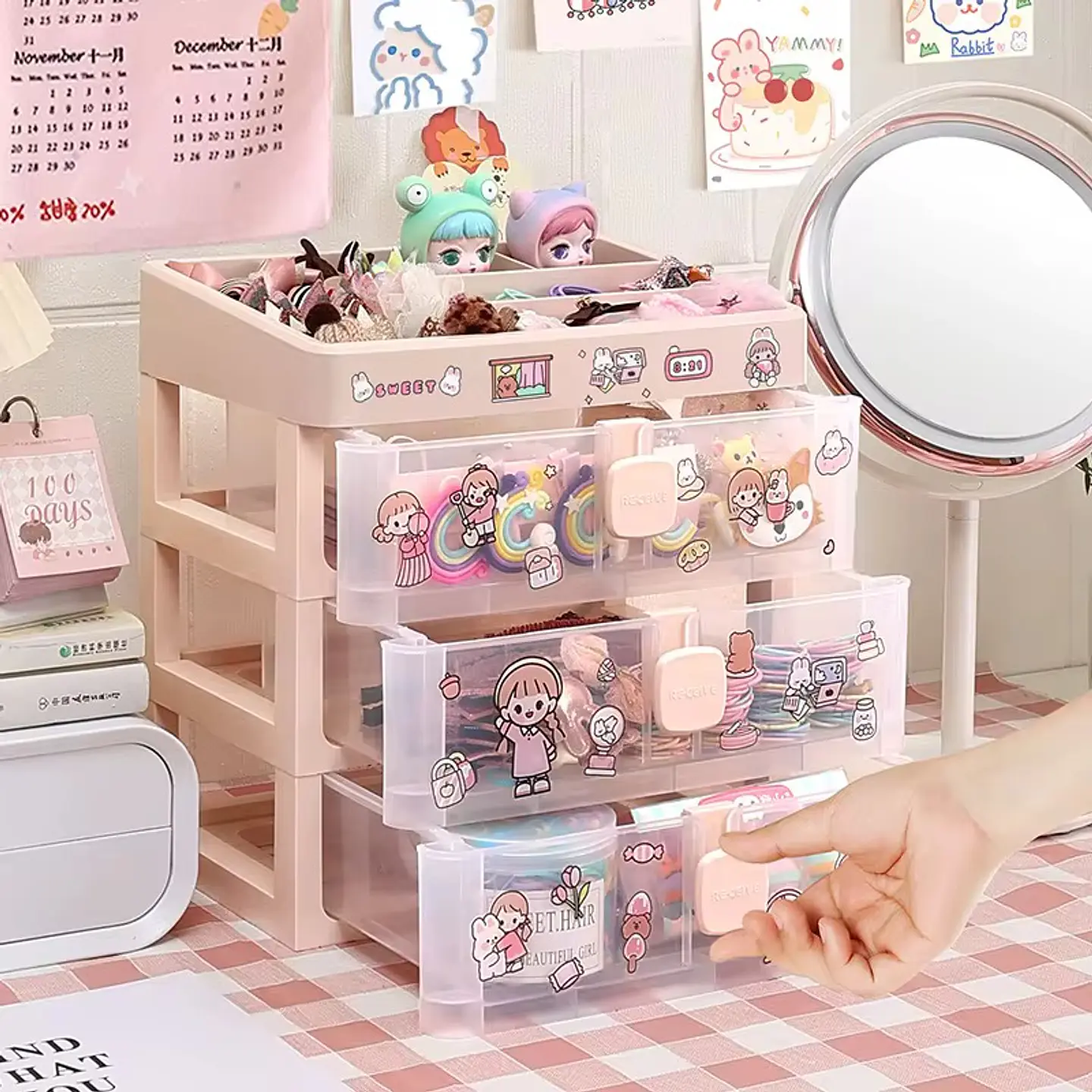ORGANIZADOR DE 4 PISOS KAWAI 28x24x18CM- POR MAYOR 2