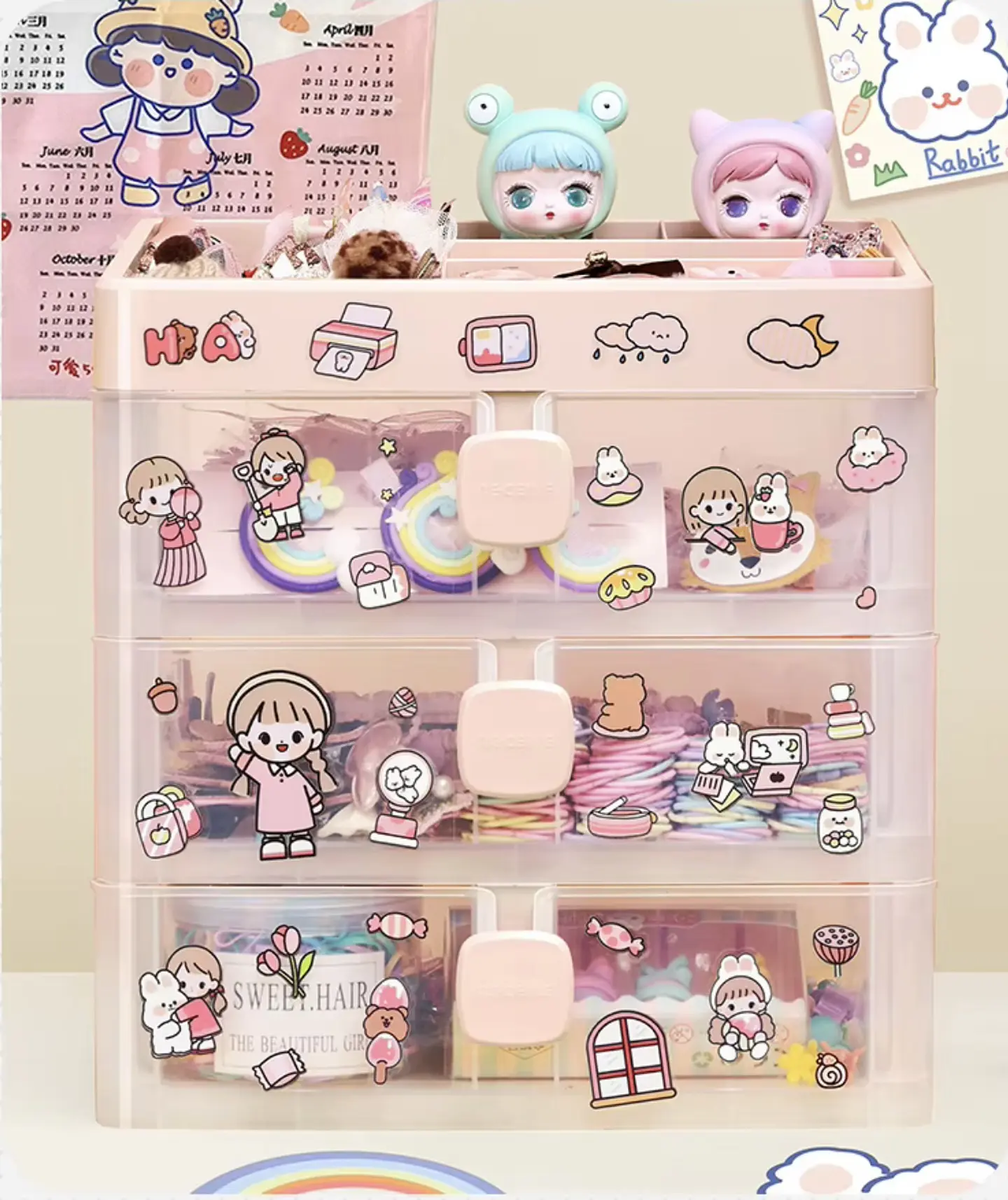 ORGANIZADOR DE 4 PISOS KAWAI 28x24x18CM- POR MAYOR 5