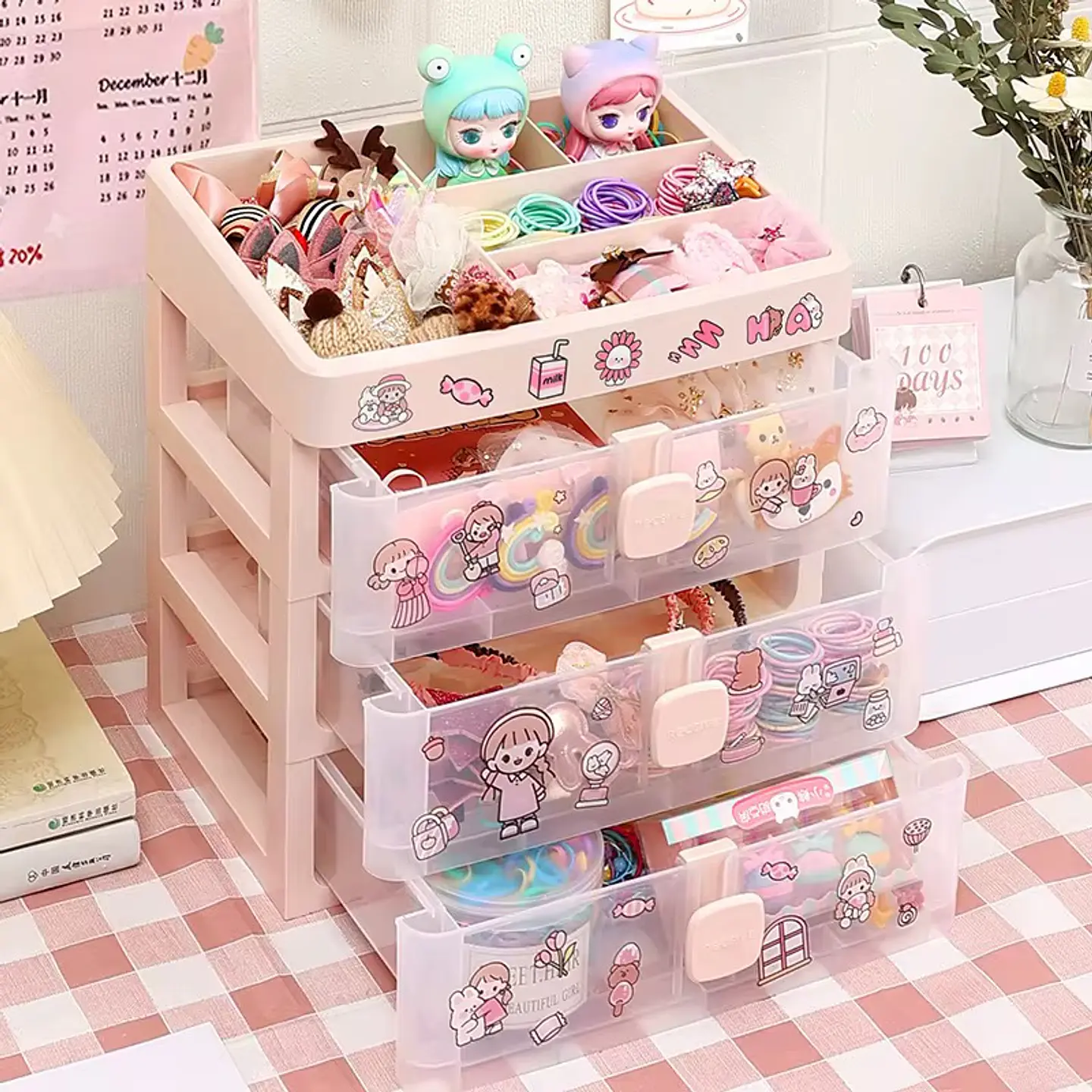 ORGANIZADOR DE 4 PISOS KAWAI 28x24x18CM- POR MAYOR 8