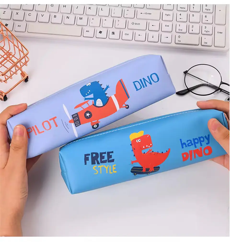 ESTUCHE PORTALÁPIZ DINOSAURIO 22CM- POR MAYOR 1