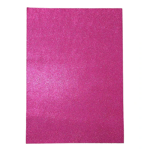 GOMA EVA FUCSIA GLITTER 60x40 PQT 10UNDS - POR MAYOR