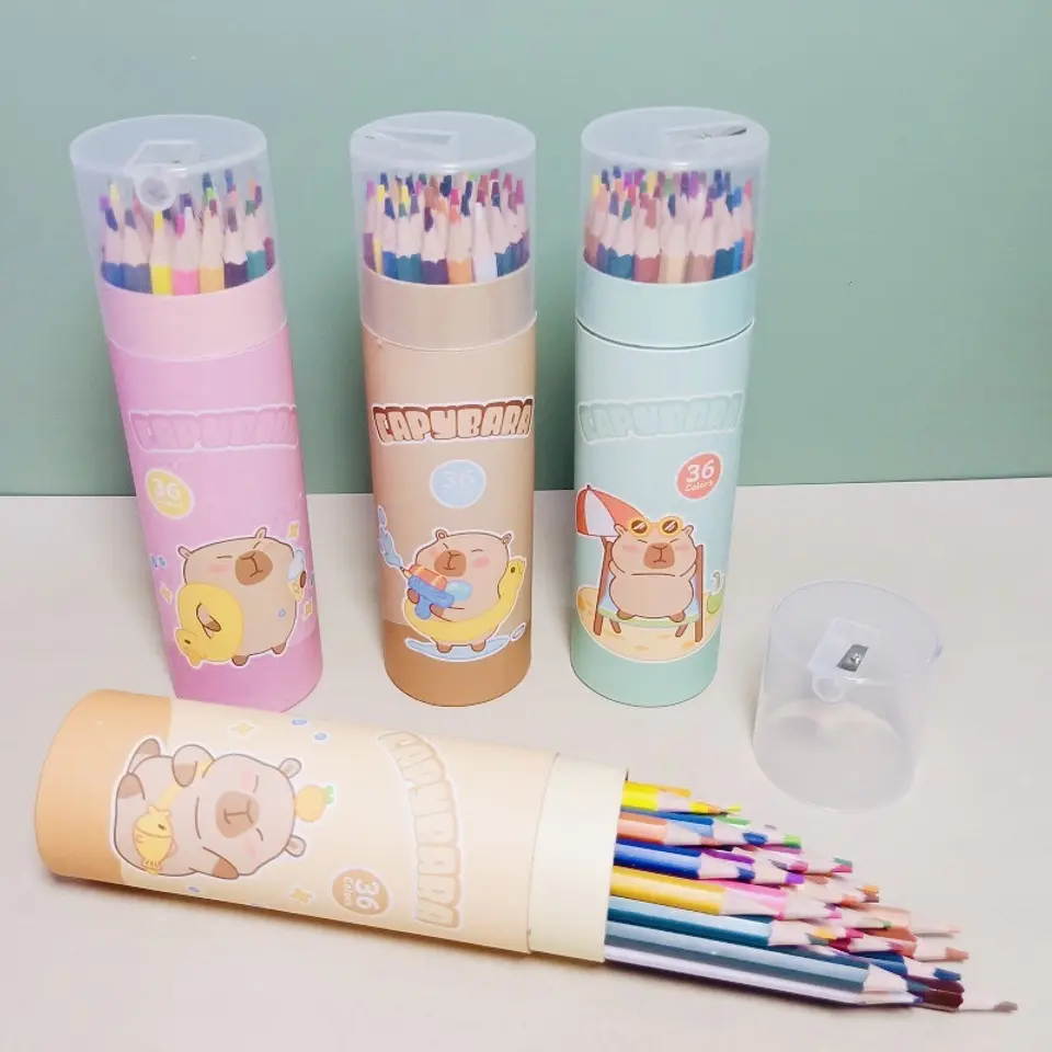 SET DE 36 COLORES CAPYBARA CON SACAPUNTAS- POR MAYOR 4
