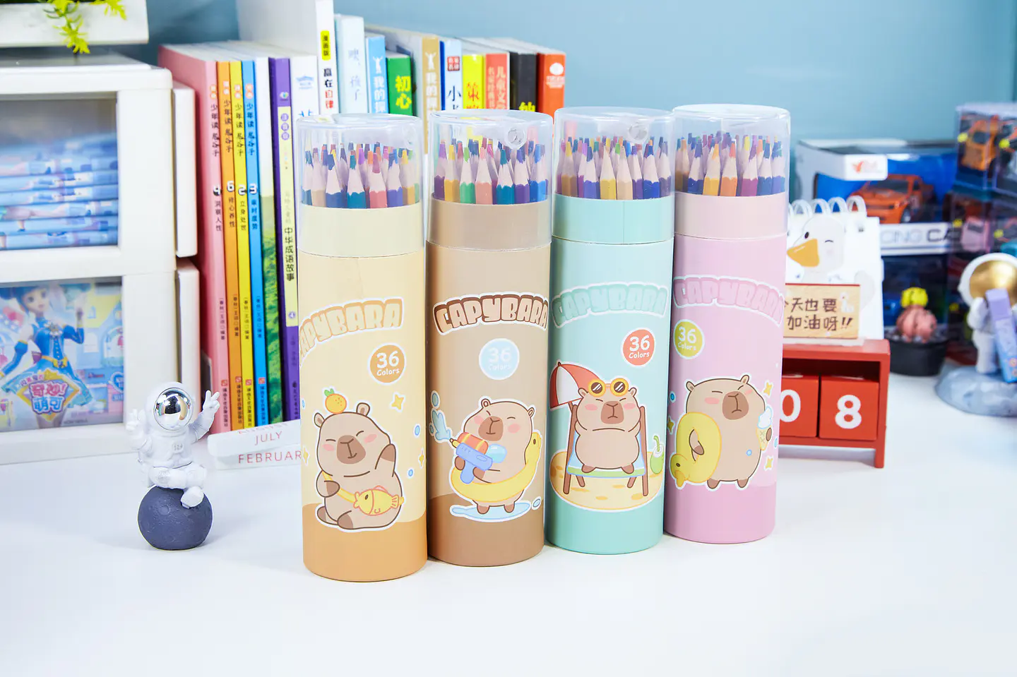 SET DE 36 COLORES CAPYBARA CON SACAPUNTAS- POR MAYOR 1