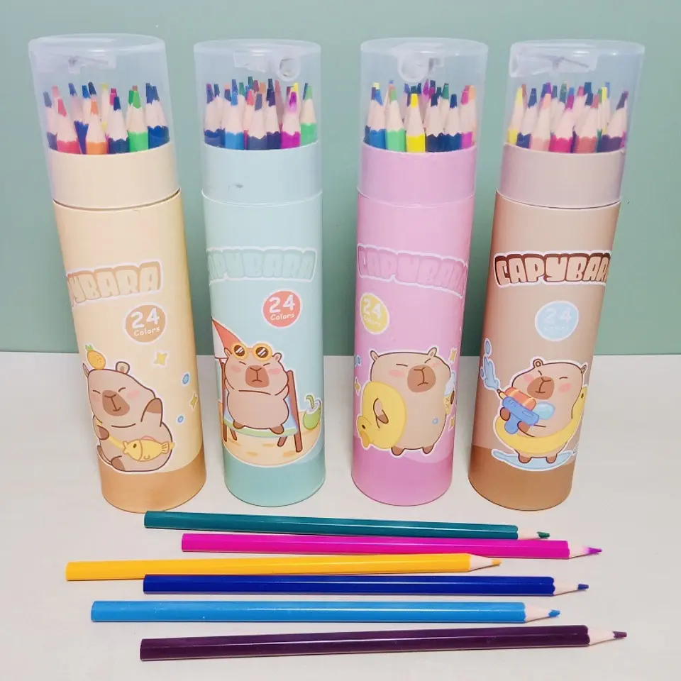 SET DE 24 COLORES CAPYBARA CON SACAPUNTAS- POR MAYOR 2