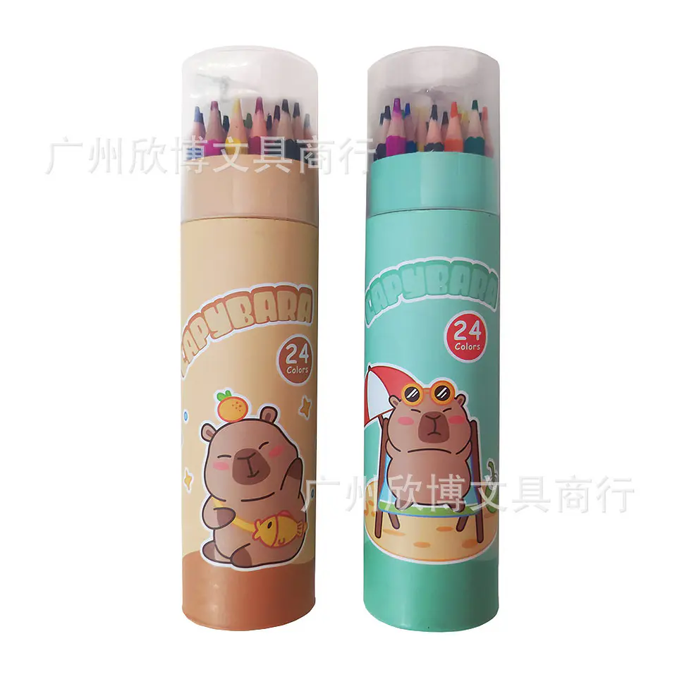 SET DE 24 COLORES CAPYBARA CON SACAPUNTAS- POR MAYOR 6