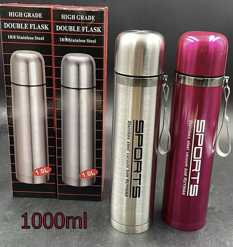 BOTELLA TERMO DE ACERO INOXIDABLE 1.0LITROS- POR MAYOR