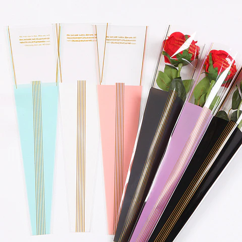SOBRE PARA ROSAS CELOFAN PQT 50 SOBRES 45CM- POR MAYOR