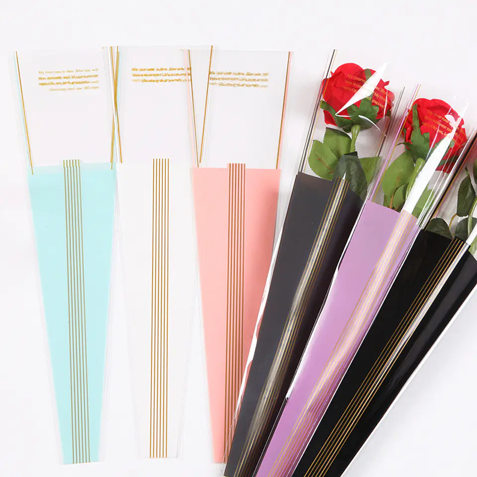 SOBRE PARA ROSAS CELOFAN PQT 50 SOBRES 45CM- POR MAYOR 1
