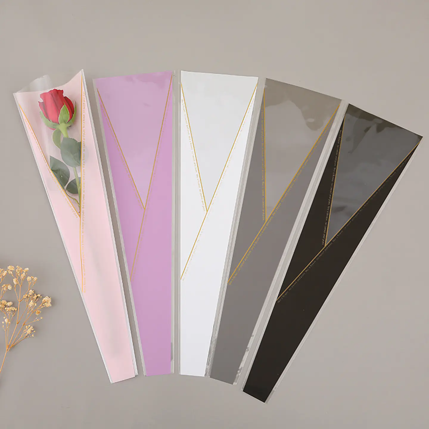 SOBRE PARA ROSAS CELOFAN PQT 50 SOBRES 45CM- POR MAYOR 4