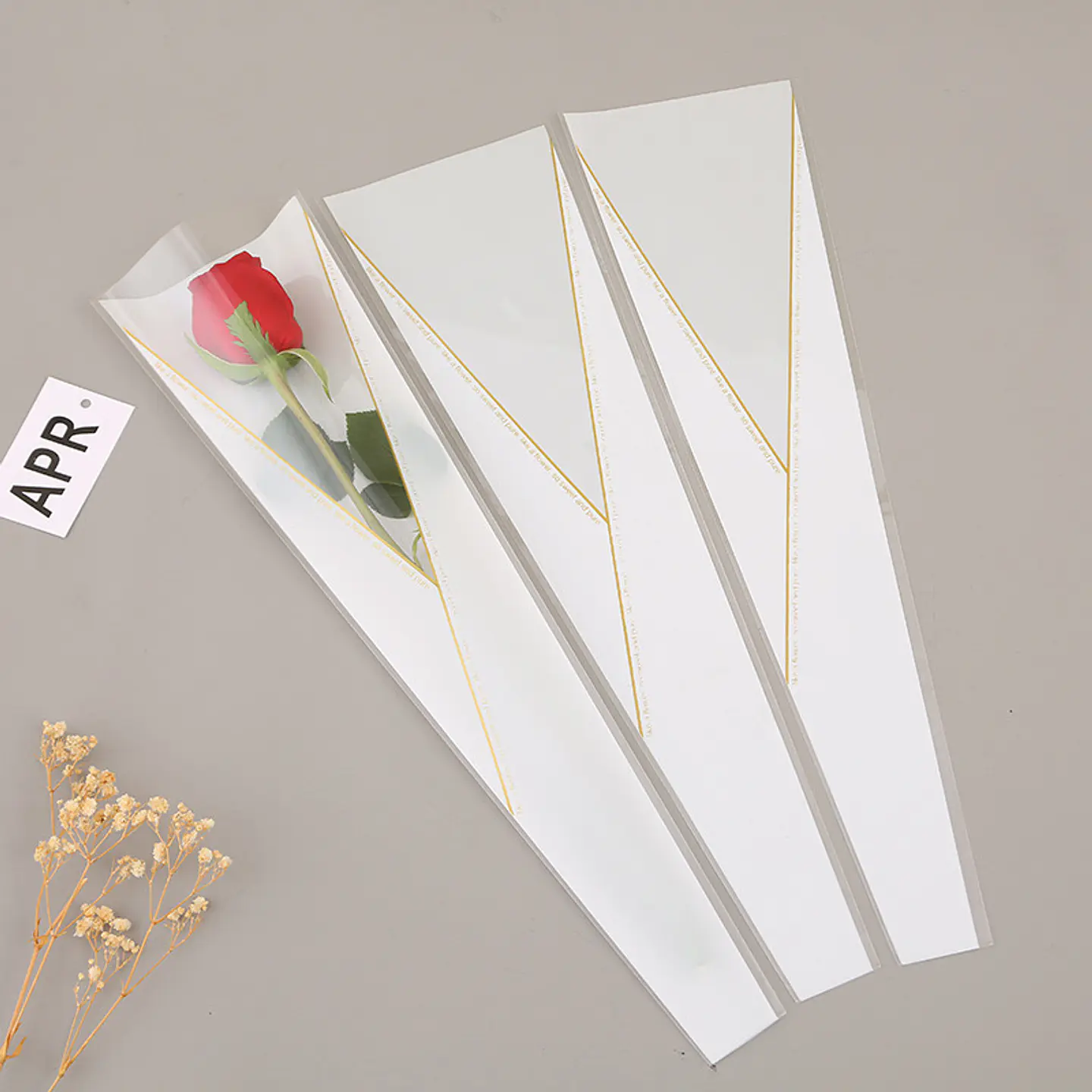 SOBRE PARA ROSAS CELOFAN PQT 50 SOBRES 45CM- POR MAYOR 5
