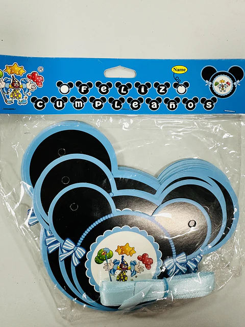 GUIRNALDA FELIZ CUMPLEAÑOS DE MICKEY MOUSE- POR MAYOR