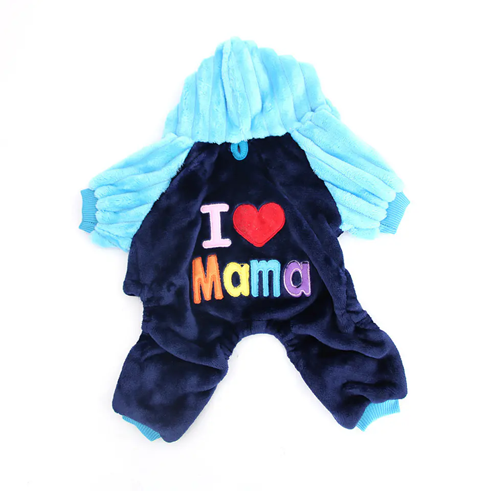 ENTERIZO PLUSH I LOVE MAMÁ MASCOTA (SOLO AZUL)- POR MAYOR 7