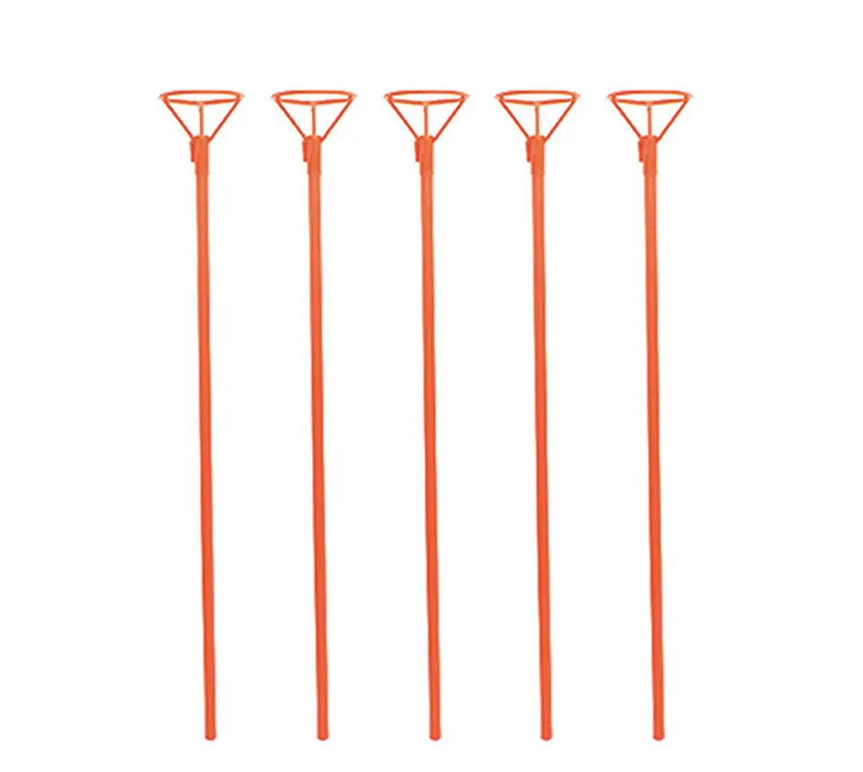 SET DE 50 VARILLAS ROJAS CON PORTA GLOBO DE 45CM- POR MAYOR 5