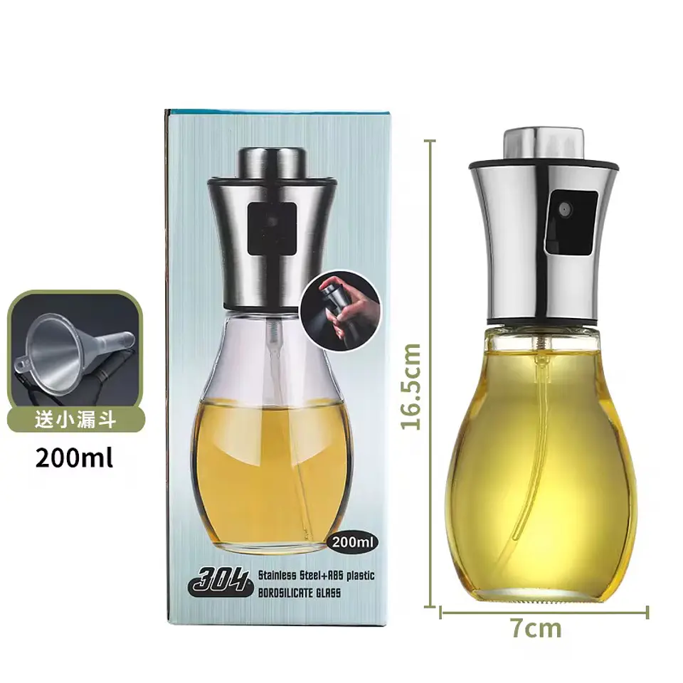 DISPENSADOR DE ACEITE EN SPRAY DE VIDRIO 200ML- POR MAYOR 1