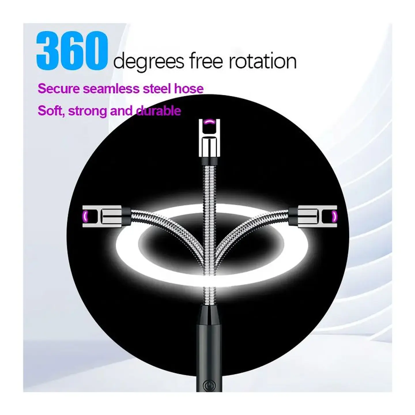 CHISPERO ELÉCTRICO FLEXIBLE 360 RECARGABLE USB- POR MAYOR 3