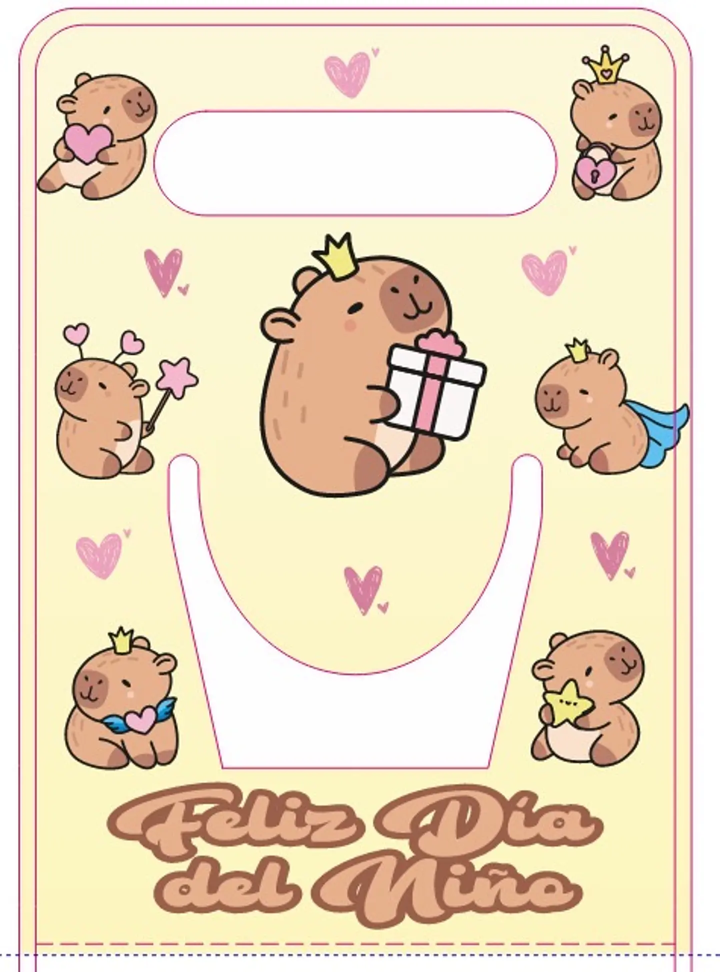 CARTÓN PORTA TAZA DÍA DEL NIÑO PQT 12 UNDS- POR MAYOR 1