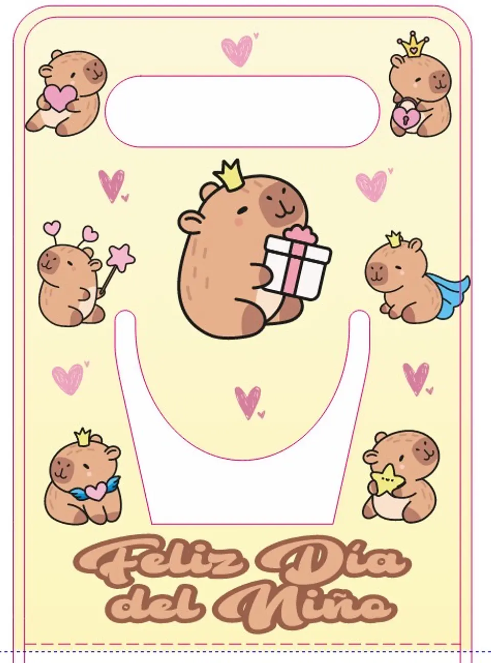 CARTÓN PORTA TAZA DÍA DEL NIÑO PQT 12 UNDS- POR MAYOR 1