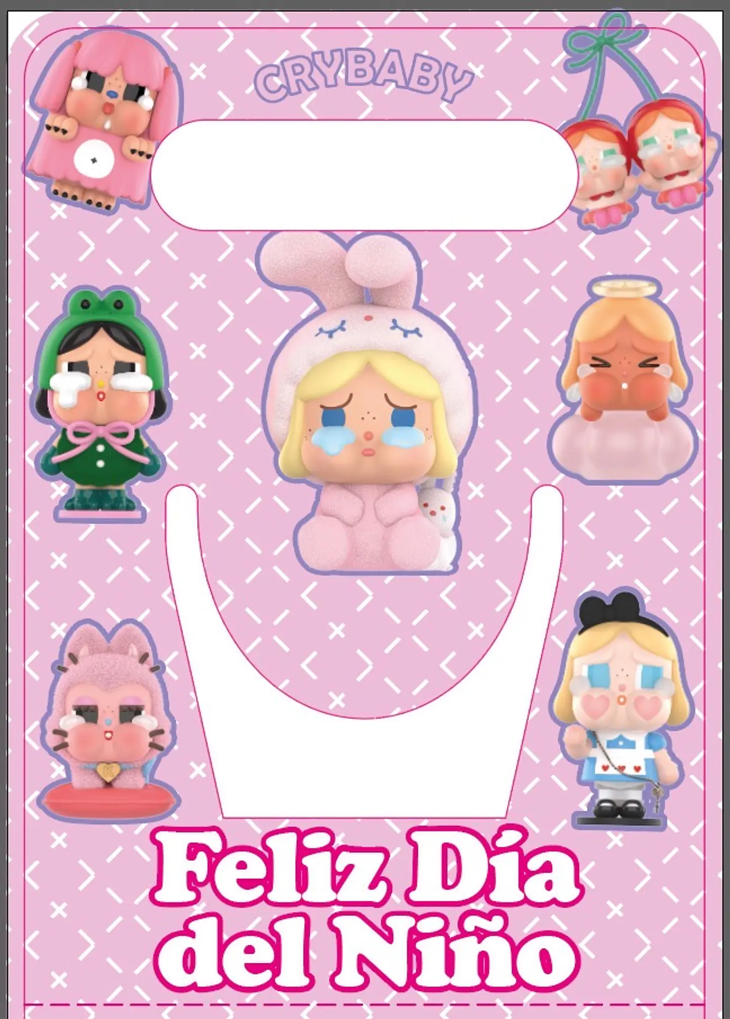 CARTÓN PORTA TAZA DÍA DEL NIÑO PQT 12 UNDS- POR MAYOR 10
