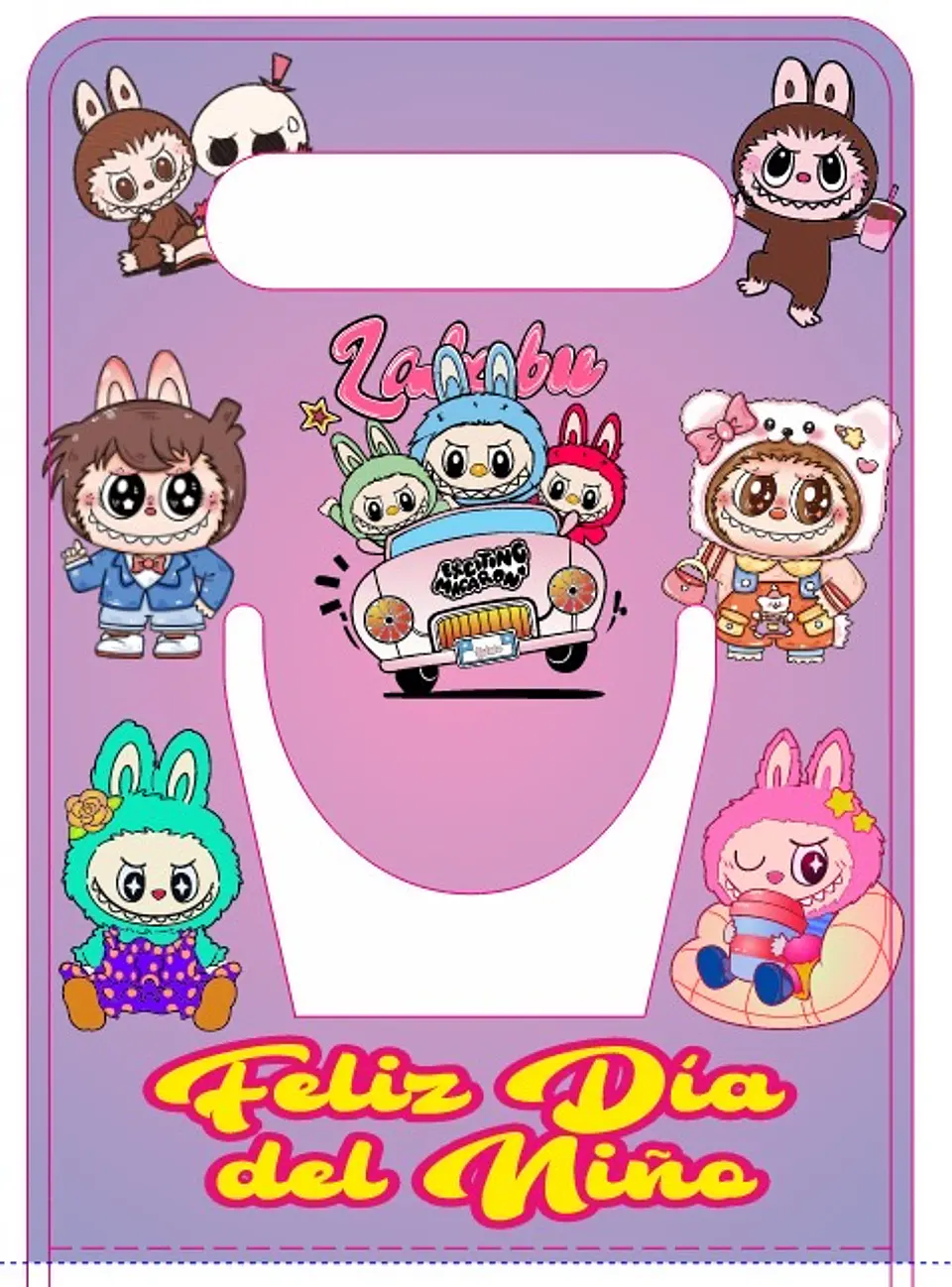 CARTÓN PORTA TAZA DÍA DEL NIÑO PQT 12 UNDS- POR MAYOR 3