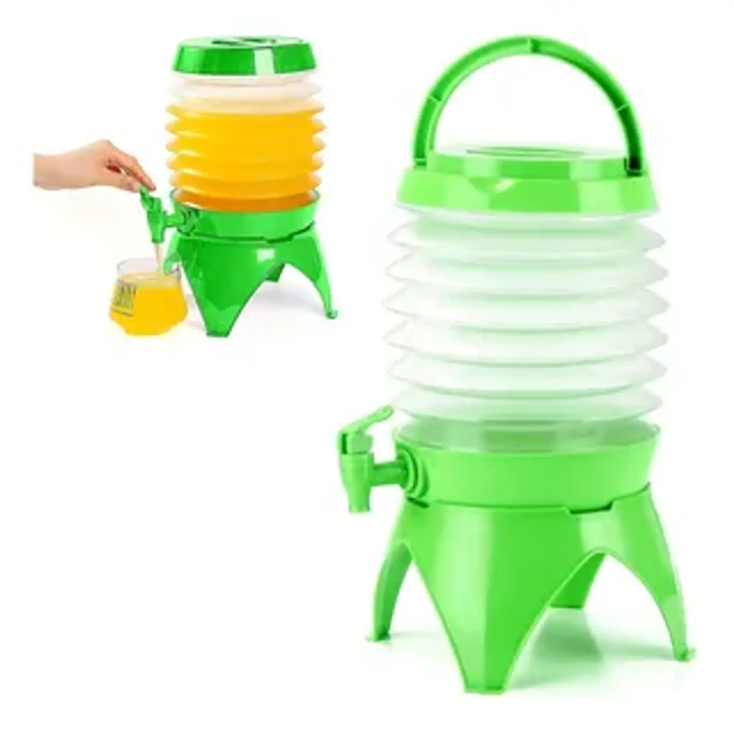 CONTENEDOR DE AGUA PLEGABLE CON DISPENSADOR 7.5LITROS- POR MAYOR 1