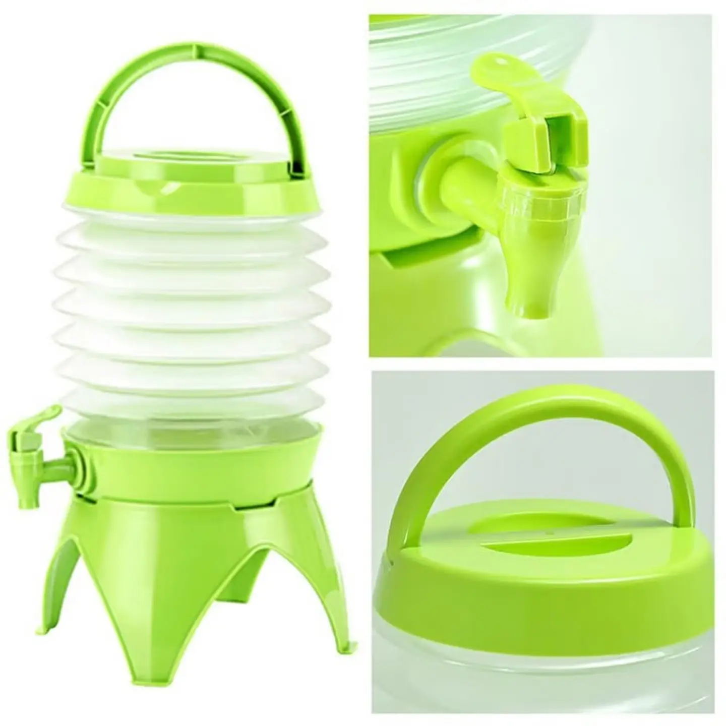 CONTENEDOR DE AGUA PLEGABLE CON DISPENSADOR 7.5LITROS- POR MAYOR 3