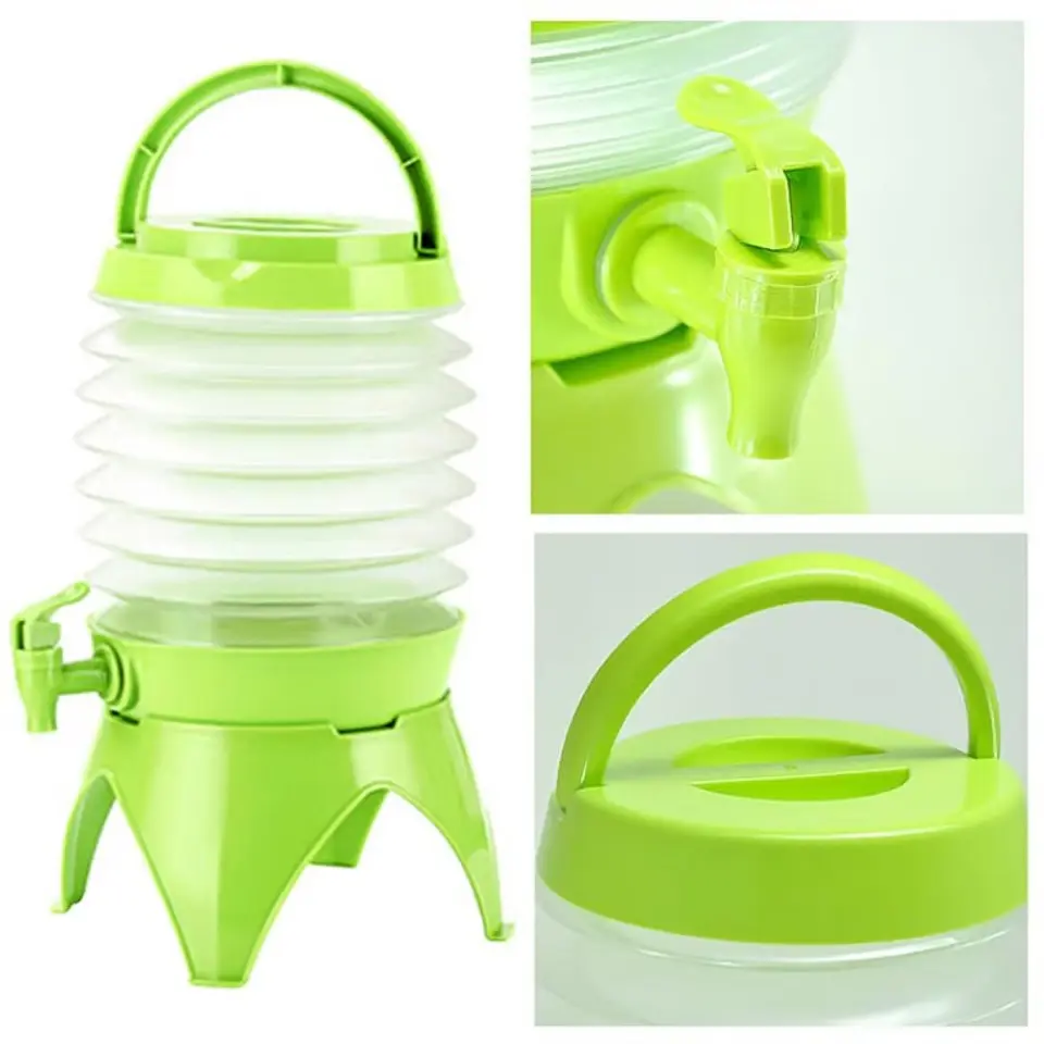 CONTENEDOR DE AGUA PLEGABLE CON DISPENSADOR 7.5LITROS- POR MAYOR 3
