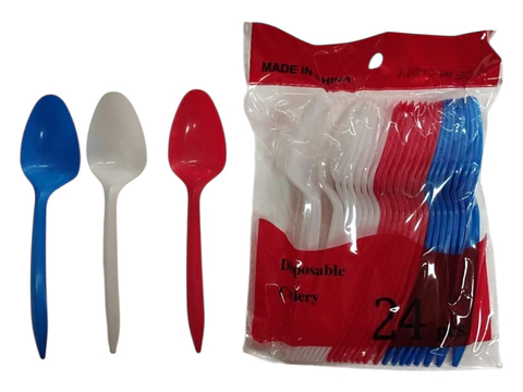 CUCHARA DESCARTABLE DE PLÁSTICO PQT 24UNDS- POR MAYOR