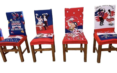JUEGO DE 6 FUNDAS DE SILLA 18 DE SEPTIEMBRE- POR MAYOR