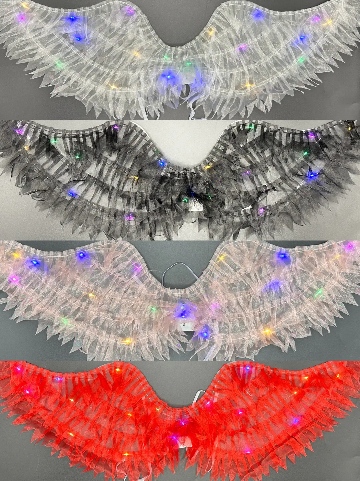 ALAS CON LUZ COLORES 21x63CM- POR MAYOR 8