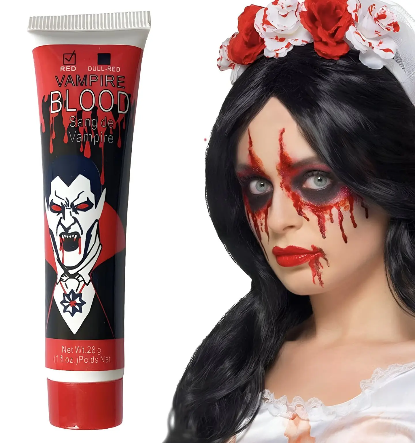 SANGRE FALSA ARTIFICIAL MAQUILLAJE ROSTRO- POR MAYOR 1