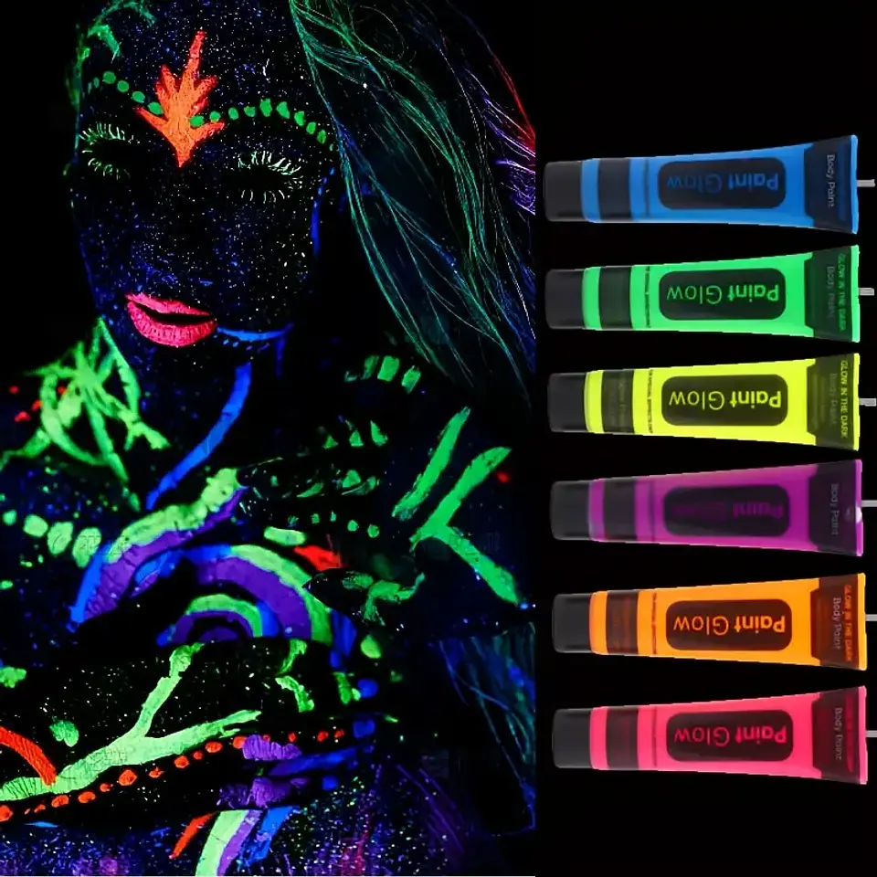 PINTURA NEÓN PARA ROSTRO Y CUERPO LAVABLE- POR MAYOR 7