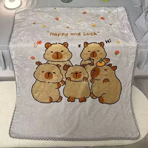 MANTA CAPYBARA PLUSH NIÑO 100x1300CM CON BOLSA- POR MAYOR