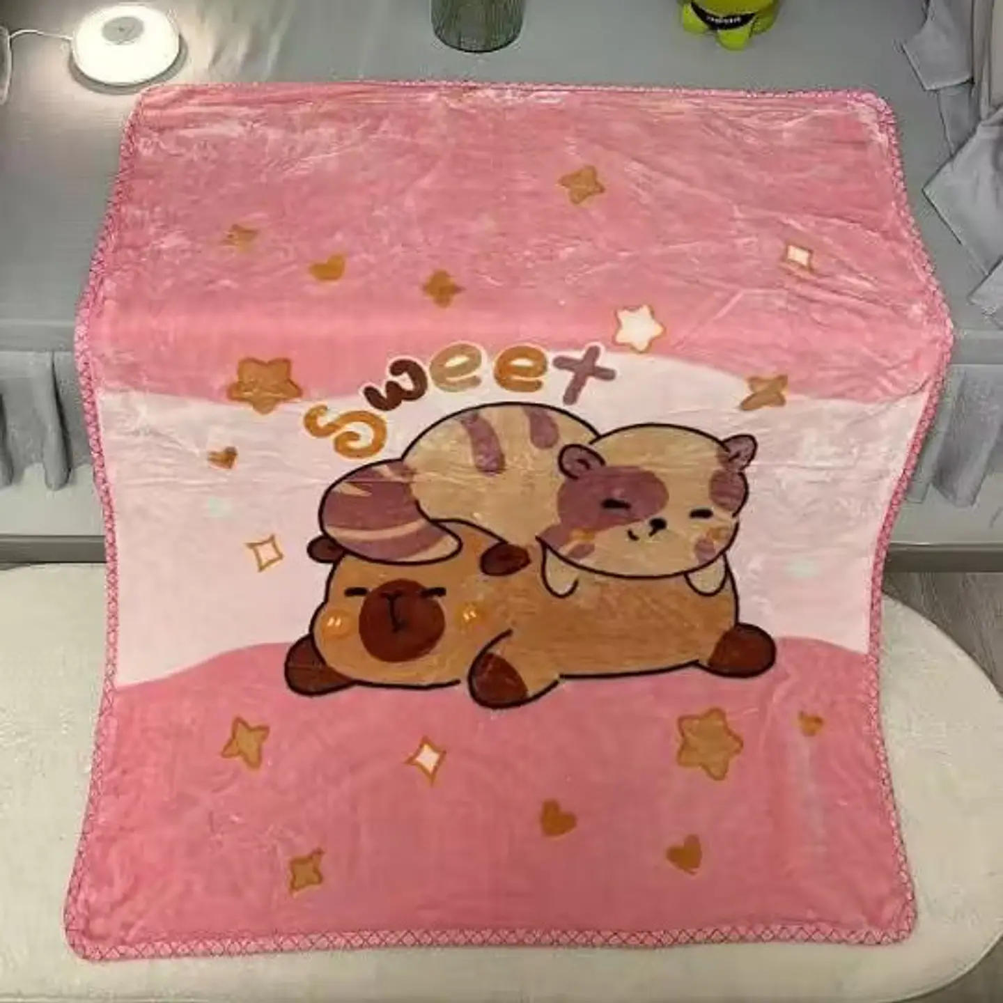 MANTA CAPYBARA PLUSH NIÑO 100x1300CM CON BOLSA- POR MAYOR 5