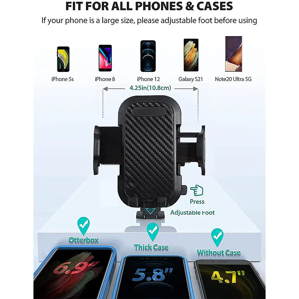 SOPORTE UNIVERSAL DE TELÉFONO PARA AUTO MARCA HOLDER- POR MAYOR 6
