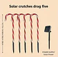 SET ADORNO BASTON CARAMELO SOLAR LED PQT 5 UNDS 64CM- POR MAYOR - Miniatura 12