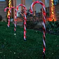 SET ADORNO BASTON CARAMELO SOLAR LED PQT 5 UNDS 64CM- POR MAYOR - Miniatura 3
