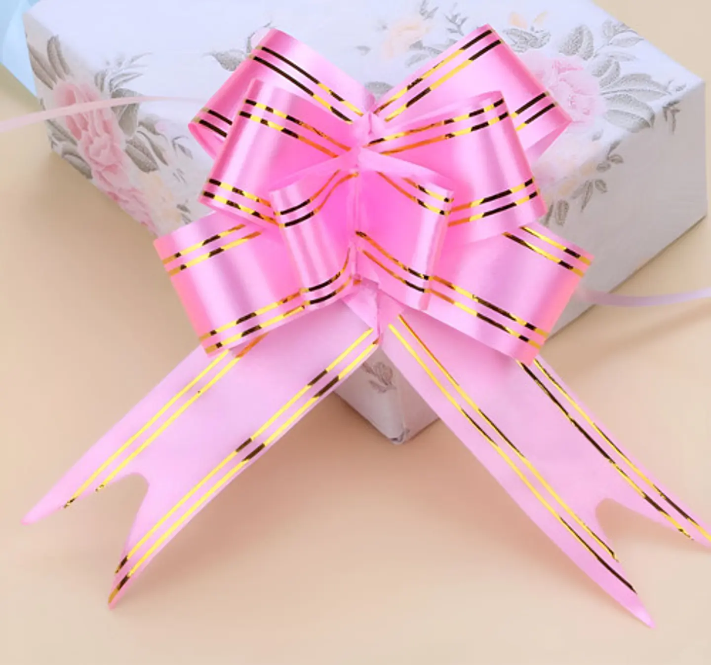 CINTA DE REGALO MÁGICA MOÑO 2.7x47CMS PQT 10 UNDS POR COLOR- POR MAYOR 2