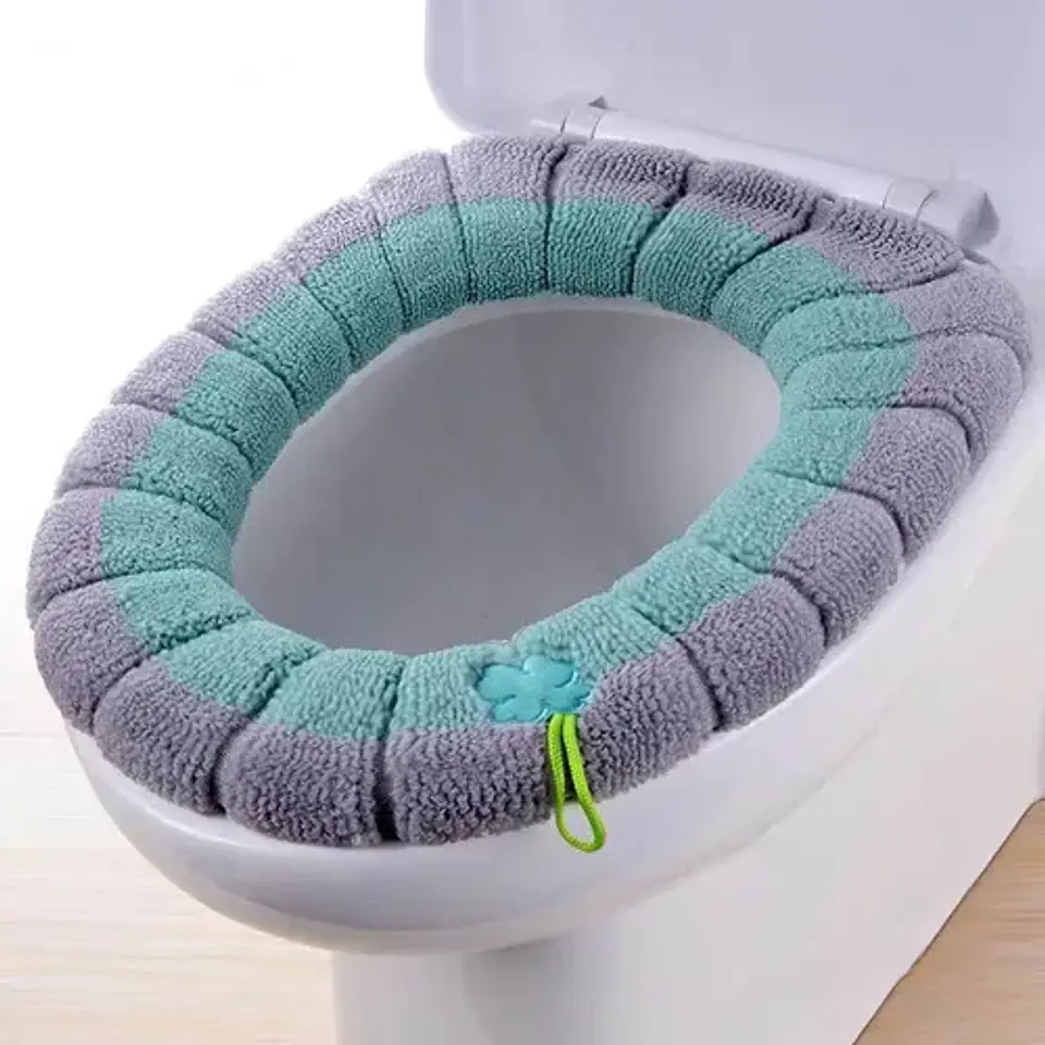 FUNDA DE ASIENTO DE INODORO SUAVE Y CÁLIDA AJUSTABLE- POR MAYOR 4