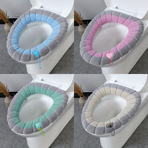 FUNDA DE ASIENTO DE INODORO SUAVE Y CÁLIDA AJUSTABLE- POR MAYOR