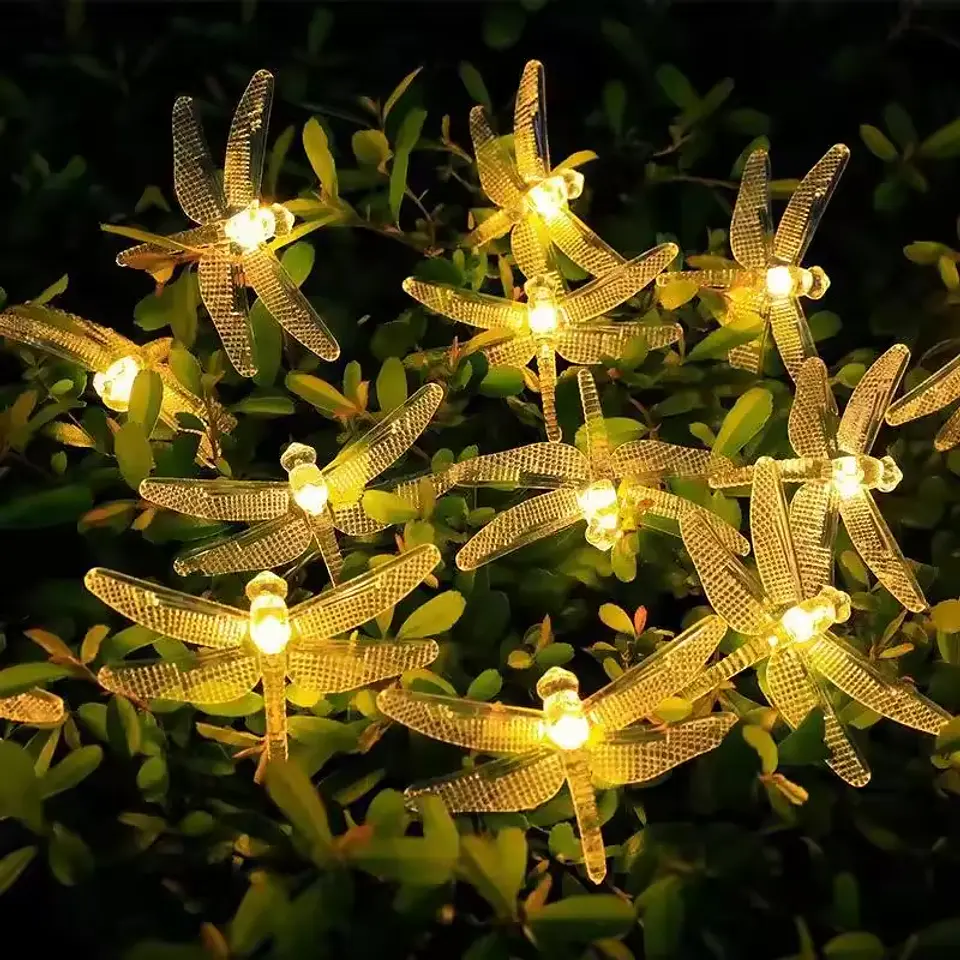 GUIRNALDA LIBÉLULA SOLAR 20 LED 6 METROS CÁLIDA - POR MAYOR 2