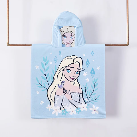 TOALLA CAPUCHA FROZEN ORIGINAL DISNEY 60x120CM EXCELENTE CALIDAD MICROFIBRA 70/30- POR MAYOR