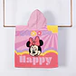 TOALLA CAPUCHA MINNIE MOUSE ORIGINAL DISNEY 60x120CM EXCELENTE CALIDAD MICROFIBRA 70/30- POR MAYOR - Miniatura 2