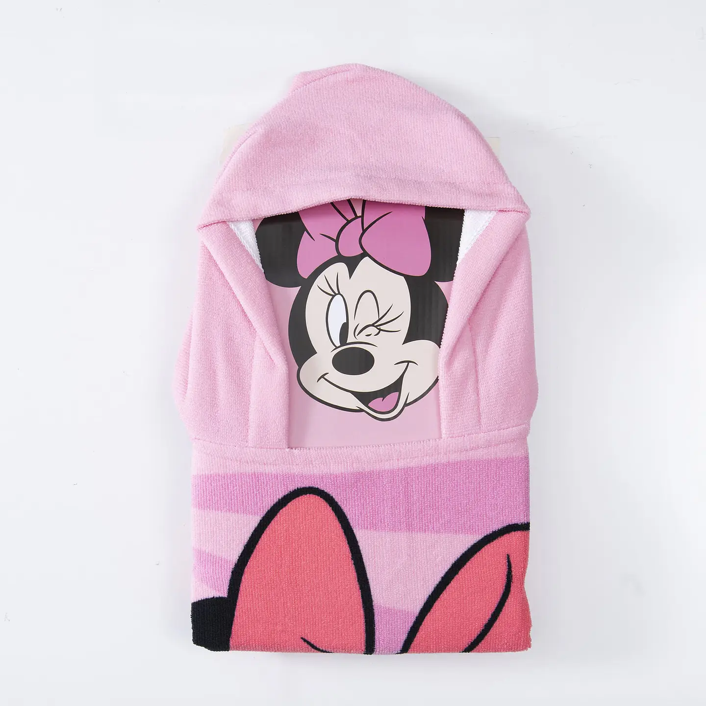 TOALLA CAPUCHA MINNIE MOUSE ORIGINAL DISNEY 60x120CM EXCELENTE CALIDAD MICROFIBRA 70/30- POR MAYOR 3