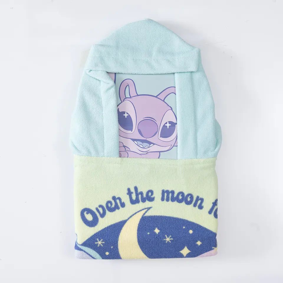 TOALLA CAPUCHA STITCH ORIGINAL DISNEY 60x120CM EXCELENTE CALIDAD MICROFIBRA 70/30- POR MAYOR 3