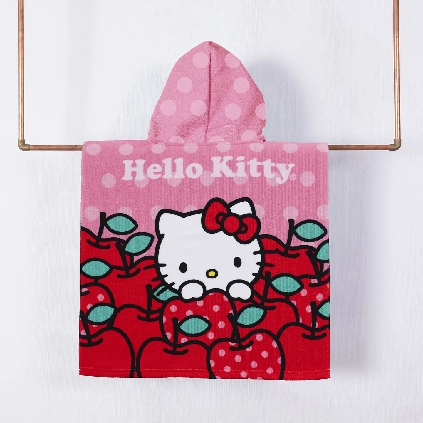 TOALLA CAPUCHA HELLO KITTY SANRIO ORIGINAL DIS 60x120CM EXCELENTE CALIDAD MICROFIBRA 70/30- POR MAYOR 2